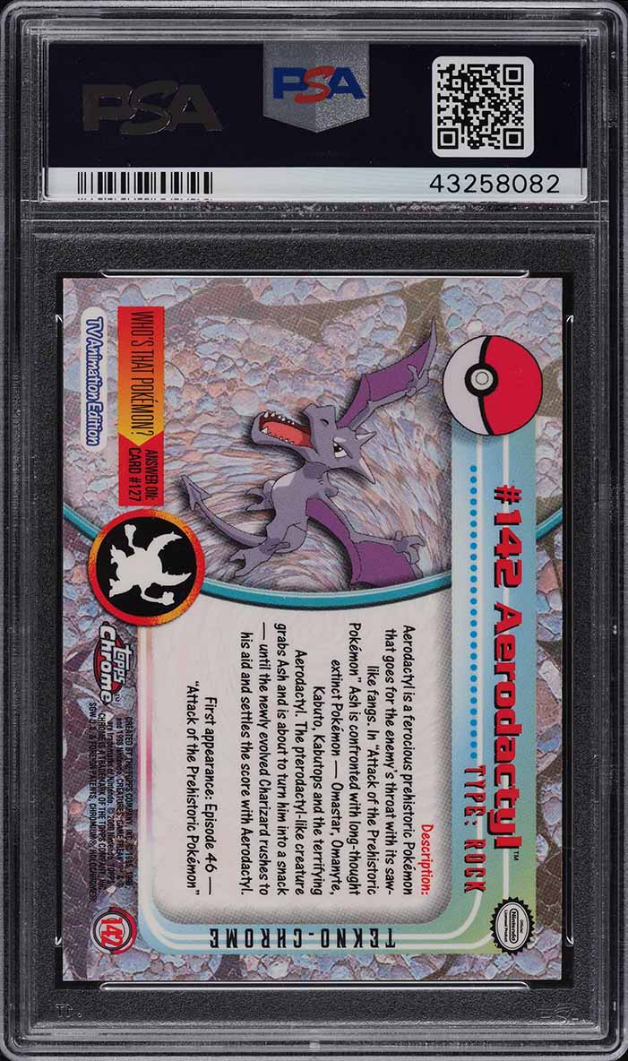 2000 Topps Chrome Pokemon Series 2 Tekno Aerodactyl #142 PSA 10 GEM MINT