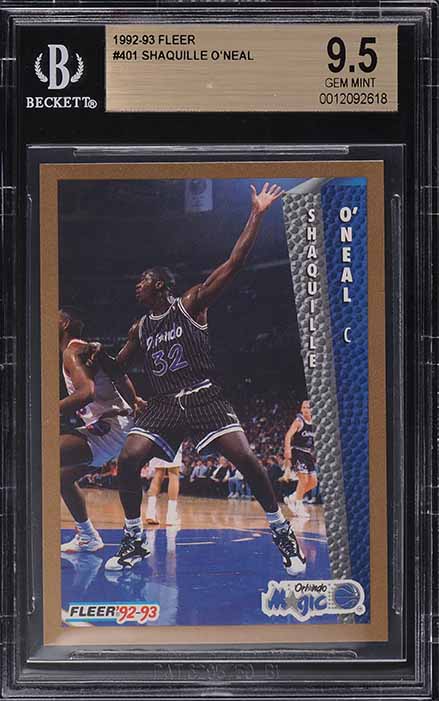 1992 Fleer Basketball Shaquille O'Neal ROOKIE #401 BGS 9.5 GEM MINT
