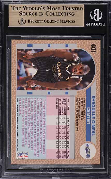 1992 Fleer Basketball Shaquille O'Neal ROOKIE #401 BGS 9.5 GEM MINT