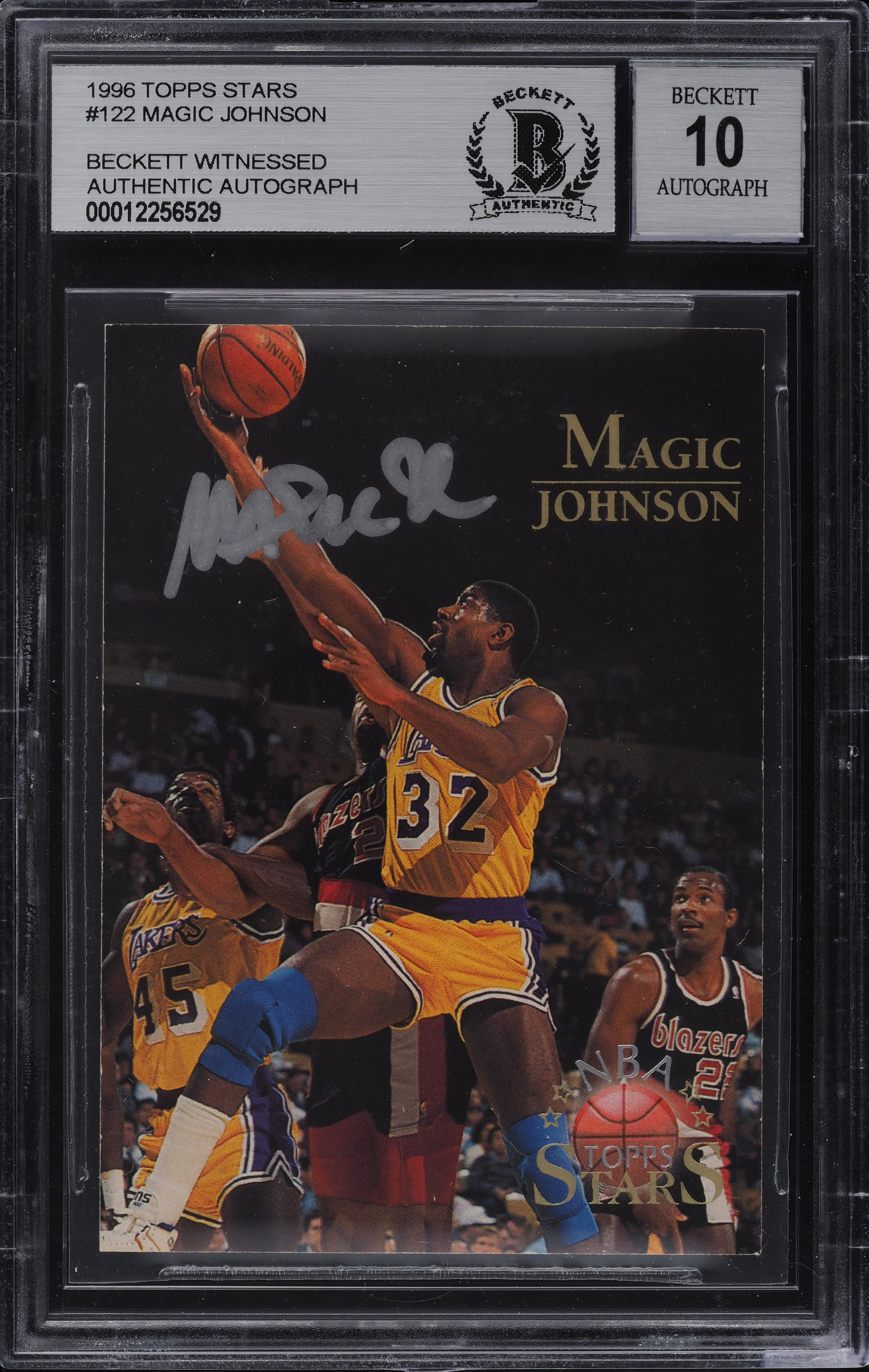 1996 Topps Stars Magic Johnson AUTO #122 BGS AUTH on Fanatics Collect