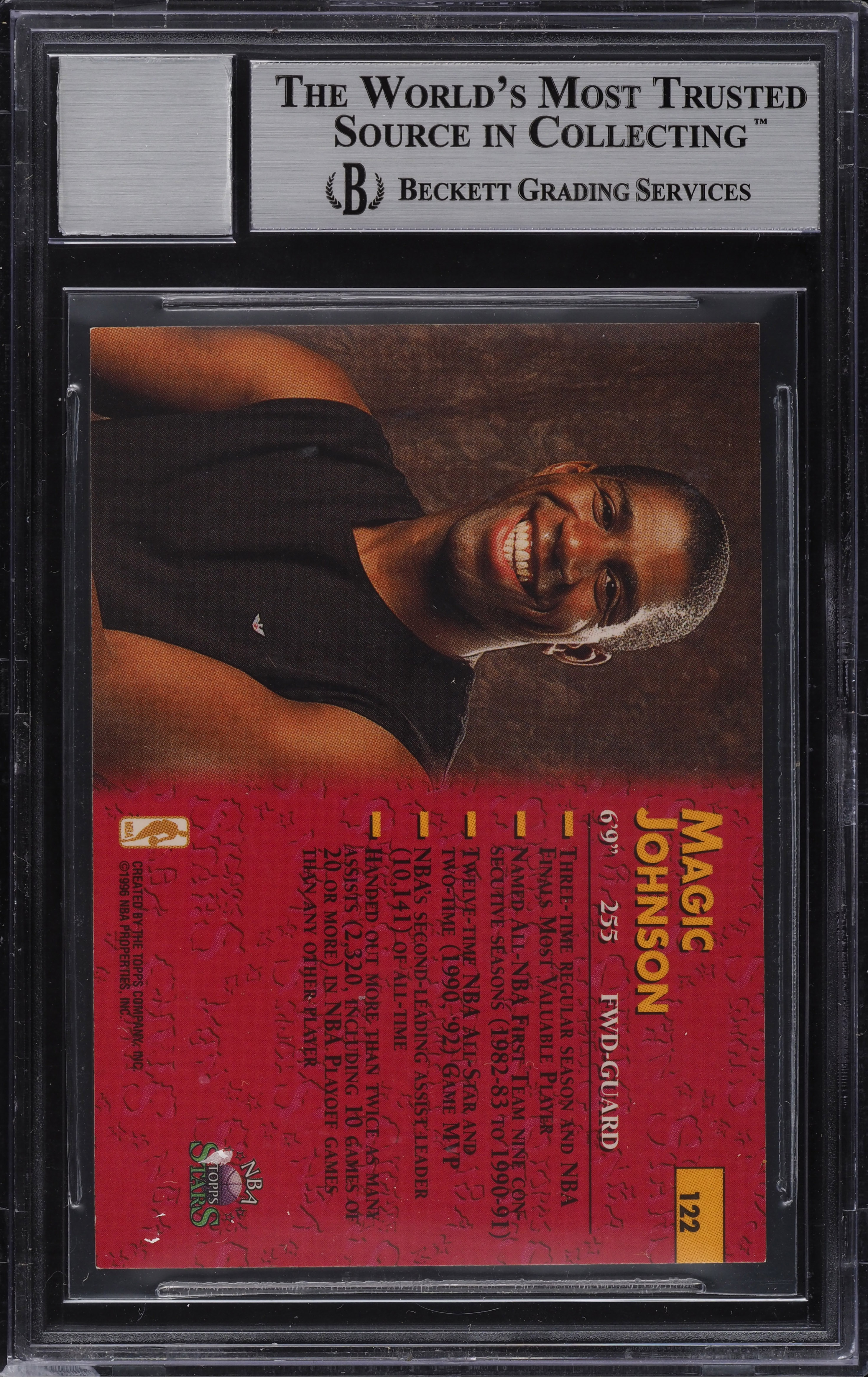 1996 Topps Stars Magic Johnson AUTO #122 BGS AUTH on Fanatics Collect