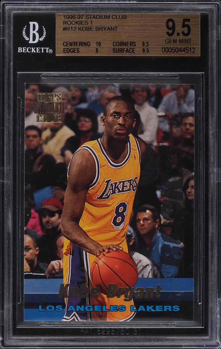 1996 Stadium Club Rookies 1 Kobe Bryant ROOKIE #R12 BGS 9.5 GEM