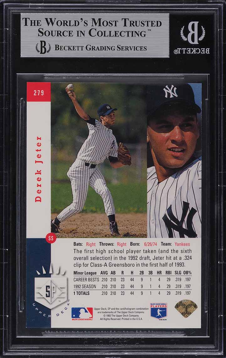 1993 SP Foil Derek Jeter ROOKIE #279 BGS 9 MINT
