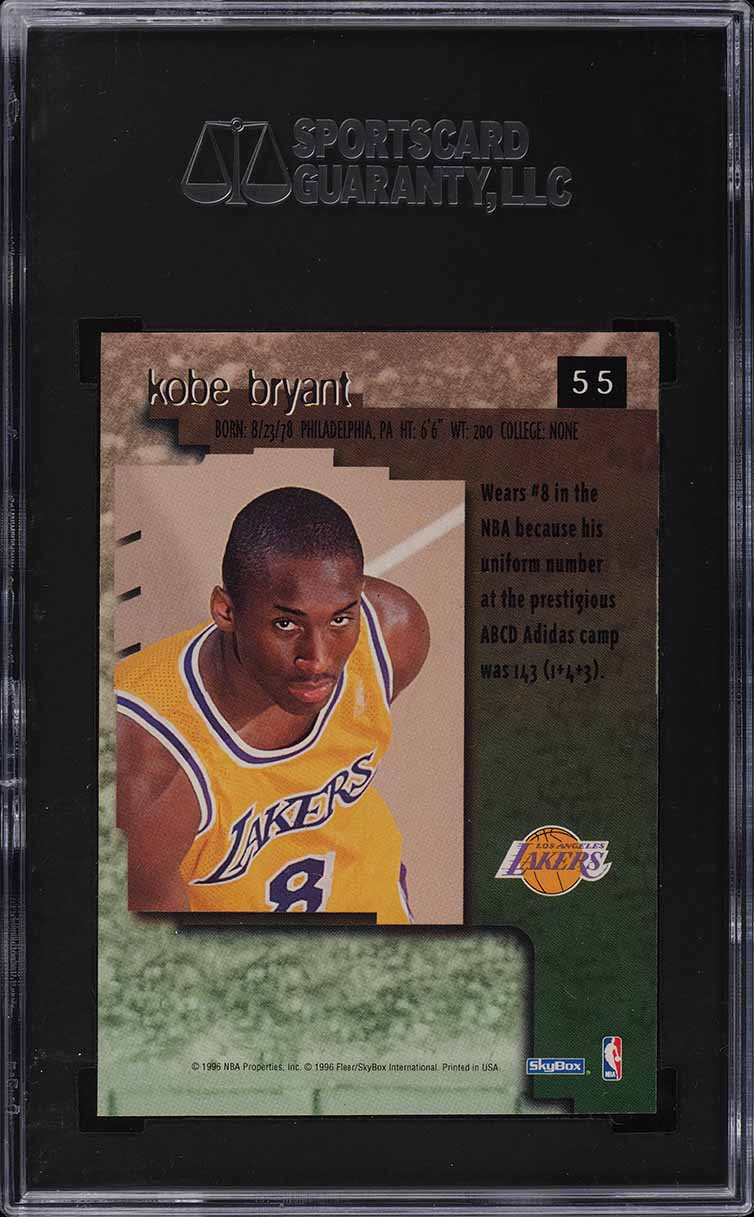 1996 Skybox Premium Kobe Bryant ROOKIE #55 SGC 10 GEM MINT on