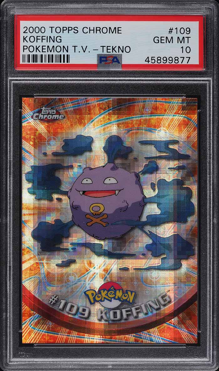 2000 Topps Chrome Pokemon T.V. Tekno Koffing #109 PSA 10 GEM MINT