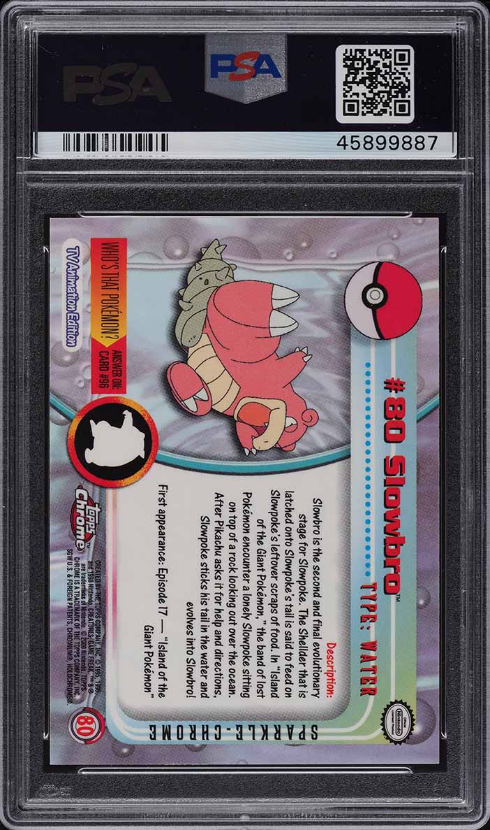 2000 Topps Chrome Pokemon T.V. Sparkle Slowbro #80 PSA 9 MINT