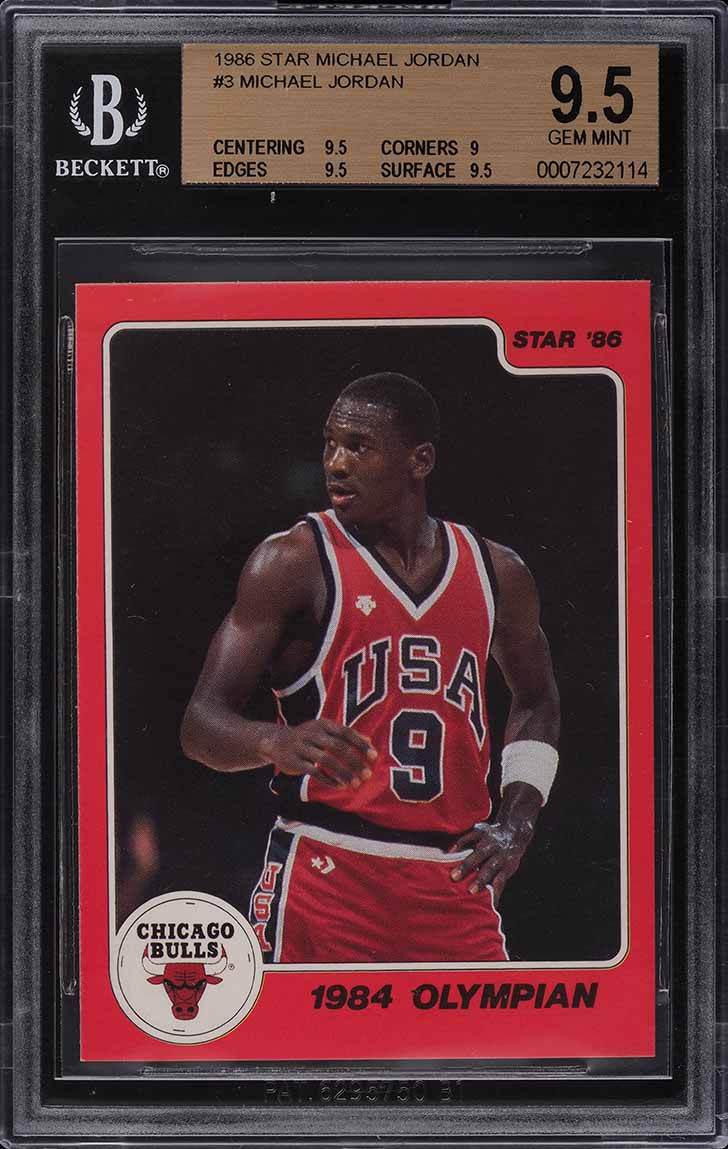 1986 Star MJ Michael Jordan ROOKIE #3 BGS 9.5 GEM MINT