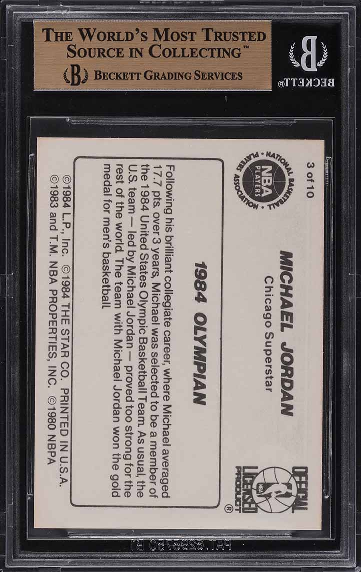 1986 Star MJ Michael Jordan ROOKIE #3 BGS 9.5 GEM MINT