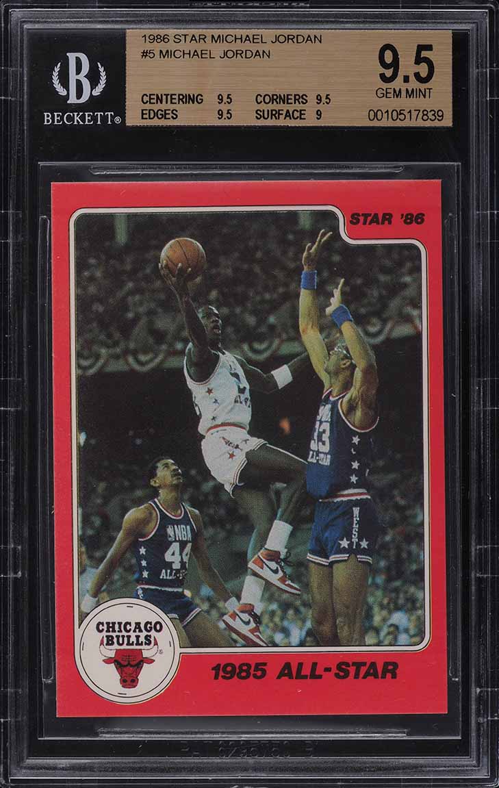 1986 Star MJ Michael Jordan ROOKIE #5 BGS 9.5 GEM MINT