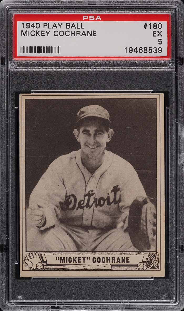1940 Play Ball Mickey Cochrane #180 PSA 5 EX