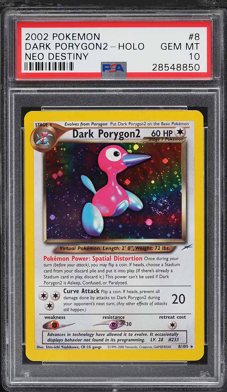 2001 Pokemon Japanese Neo 4 Holo Dark Porygon 2 #233 PSA 9 MINT on
