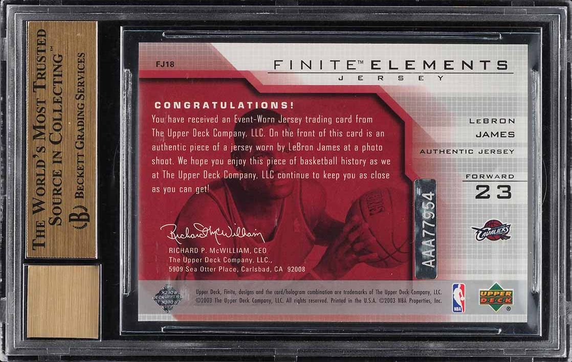 2004 Ultimate Collection Buybacks Lebron James RC PATCH AUTO /19 BGS 9.5