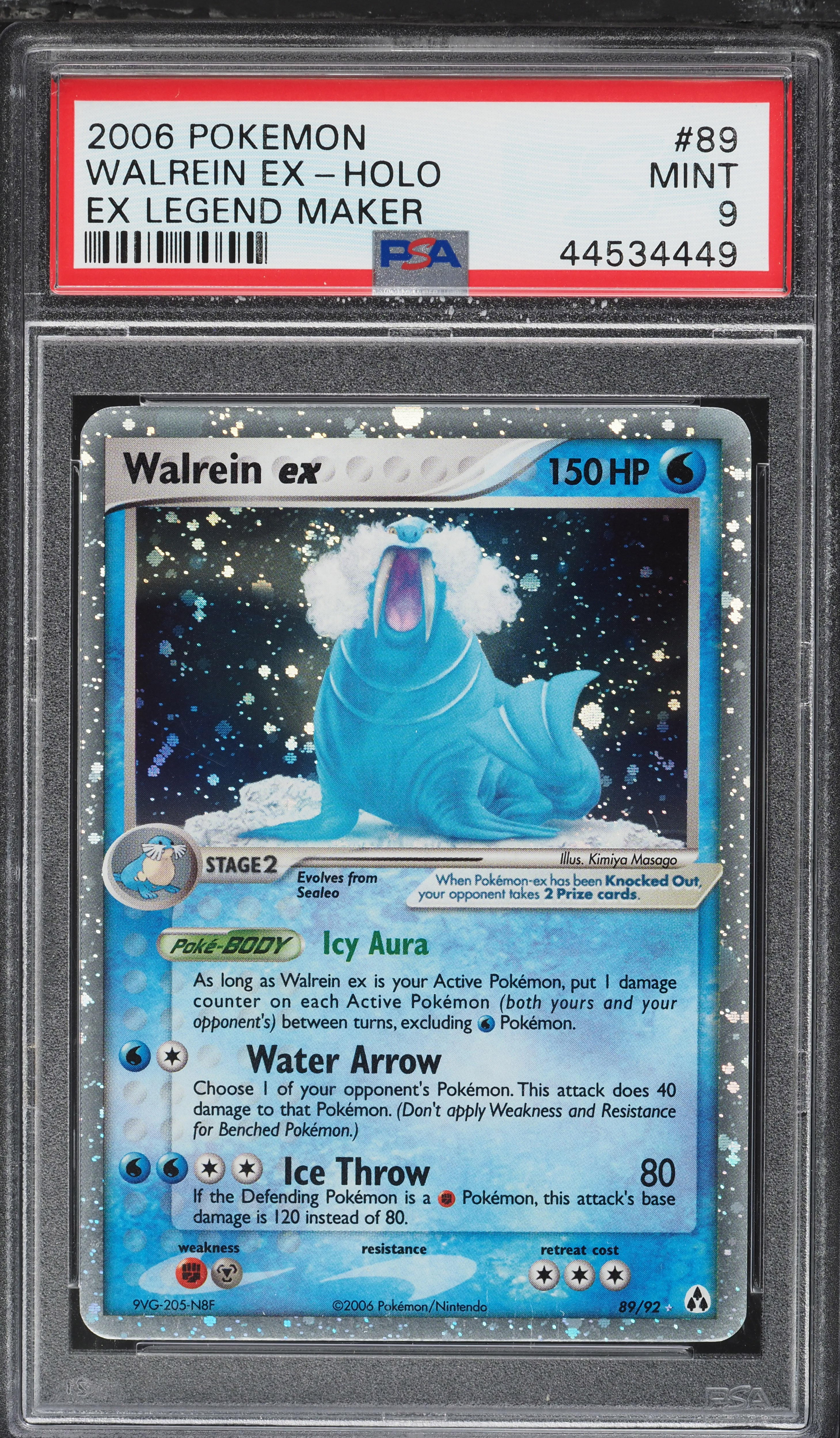 walrein pokemon card value 2005 Japanese Mirage Forest Holo ex #29 PSA 10 GEM MINT on Fanatics Collect Your opponents Active Pokmon is now Paralyzed 2006 Pokemon EX Legend Maker