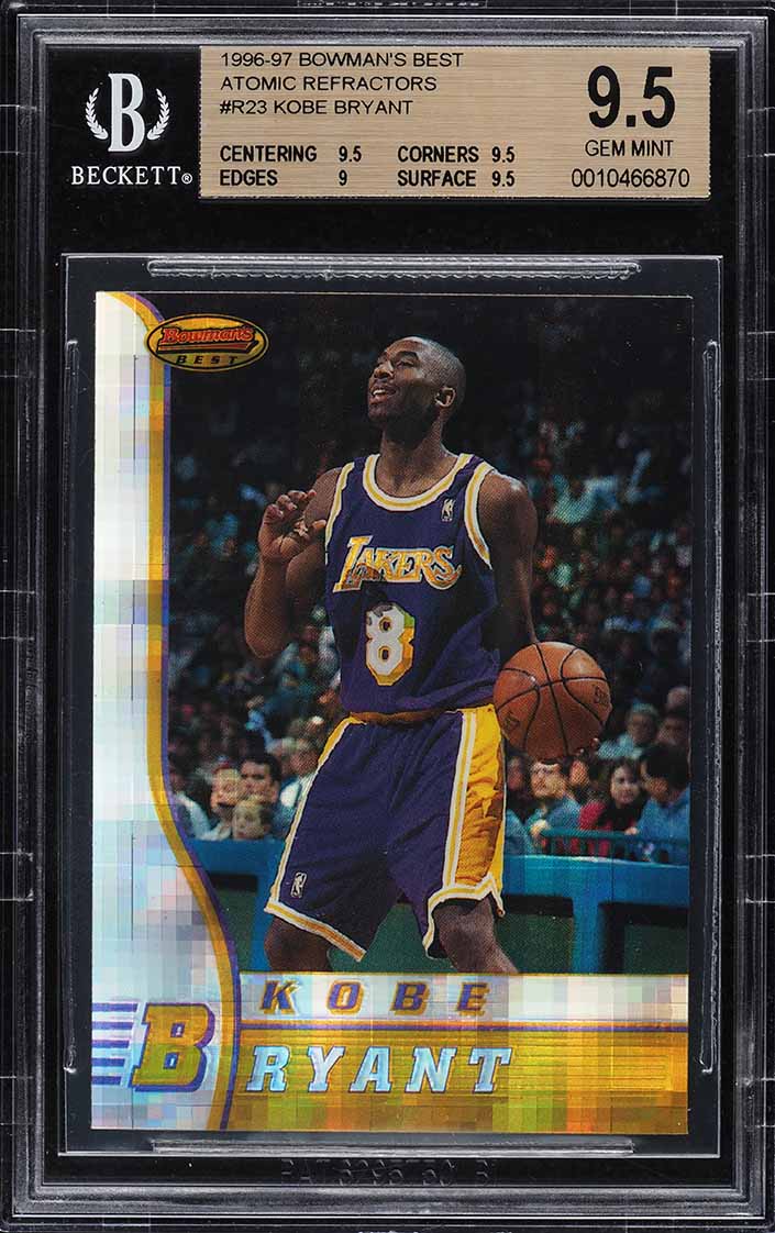 1996 Bowman's Best Atomic Refractor Kobe Bryant ROOKIE #R23 BGS