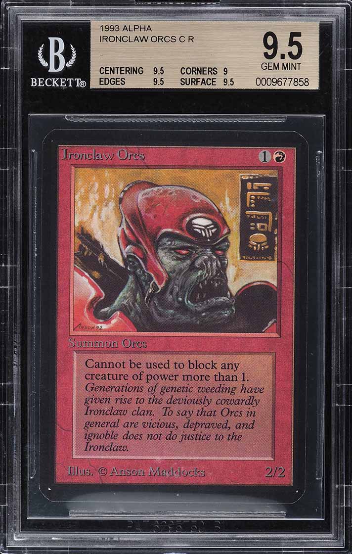 1993 Magic The Gathering MTG Alpha Black Lotus BGS 8.5 NM-MT+ on