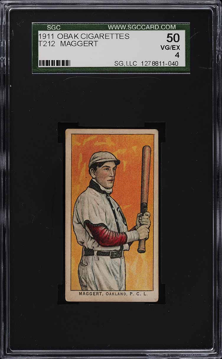 1911 T212 Obak Red Back Harl Maggert SGC 4 VGEX
