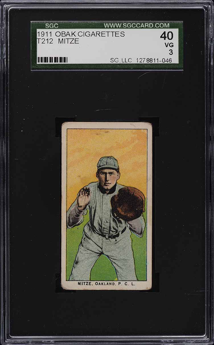 1911 T212 Obak Red Back Carl Mitze SGC 3 VG