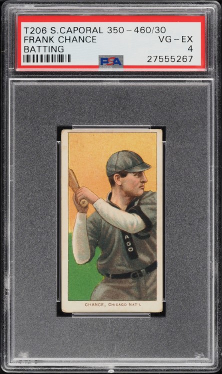 1909-11 T206 Baseball Batting Frank Chance #NNO SGC 1