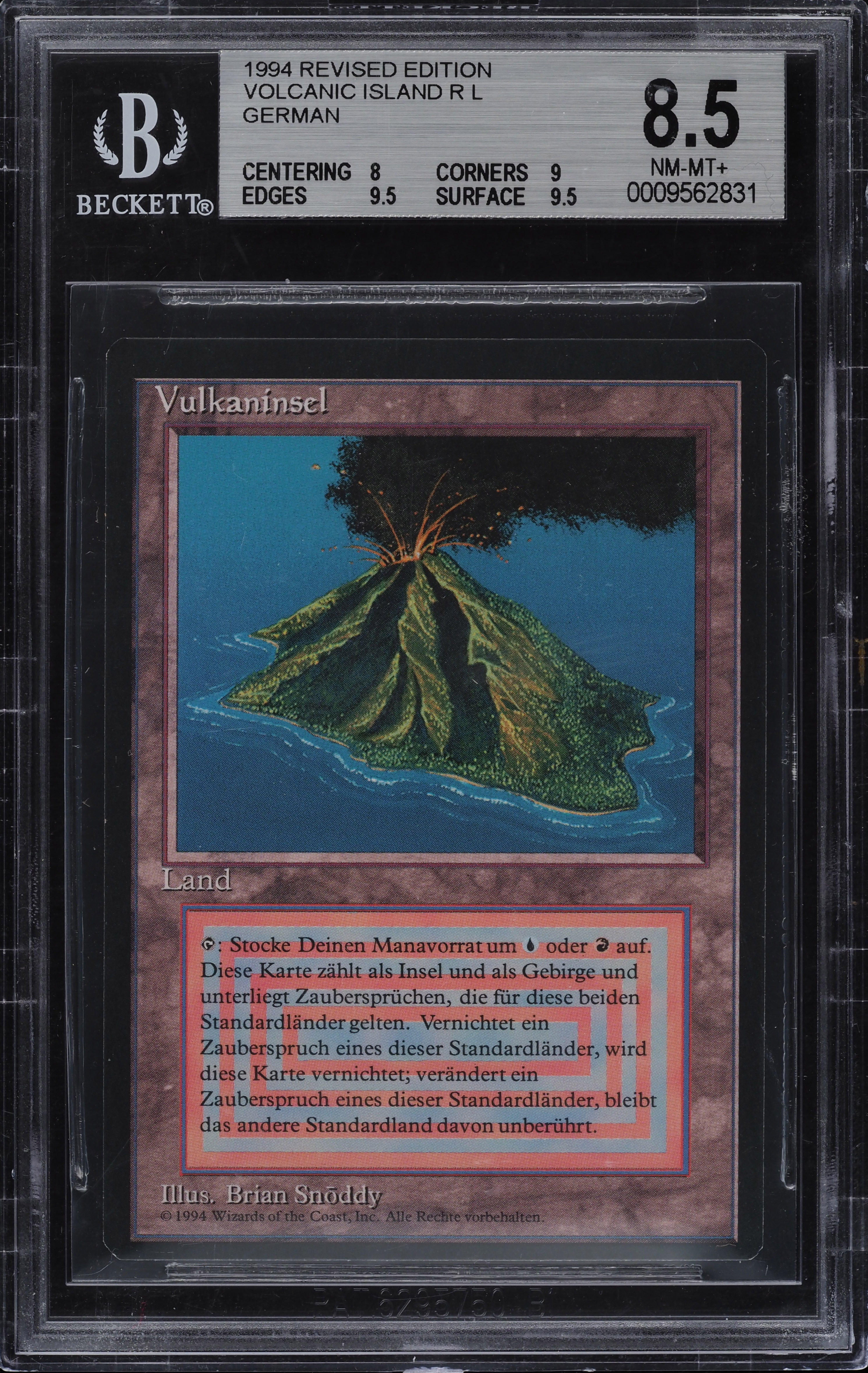 1994 MTG Revised Edition German FBB Dual Land Volcanic Island R L