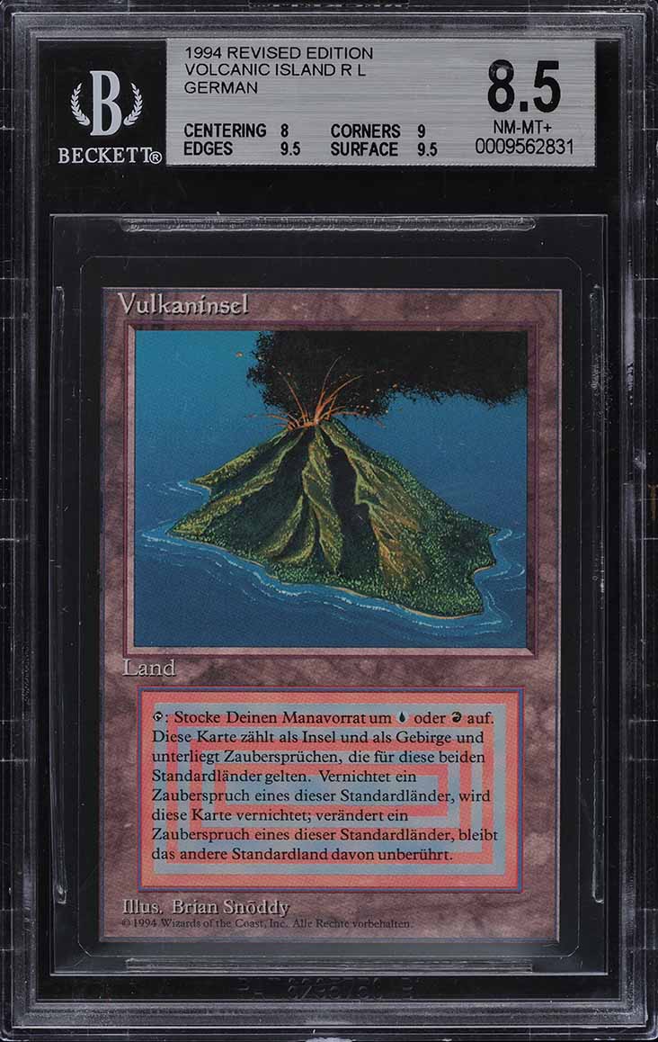 1994 MTG Revised Edition German FBB Dual Land Volcanic Island R L