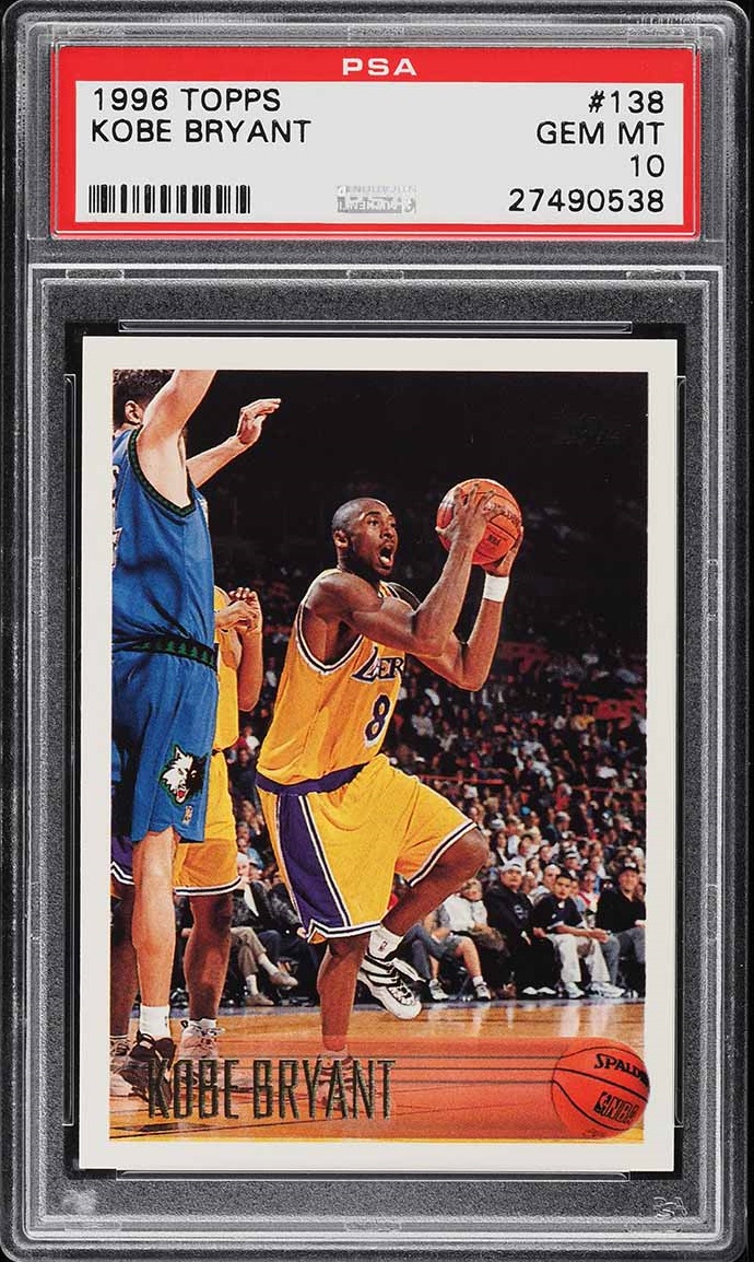 1996 Topps Basketball Kobe Bryant ROOKIE #138 PSA 10 GEM MINT