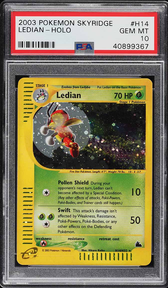 2003 Pokemon Skyridge Holo Ledian #H14 PSA 10 GEM MINT