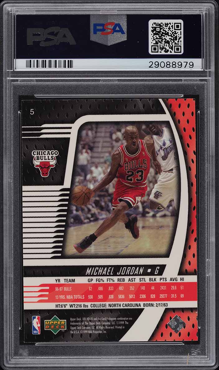 1998 Upper Deck Ionix Michael Jordan #5 PSA 10 GEM MINT