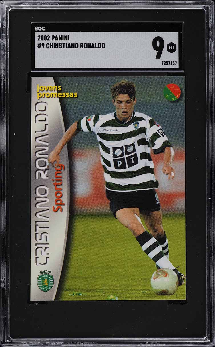 2002 Panini Mega Craques Cristiano Ronaldo ROOKIE RC #137 SGC 9