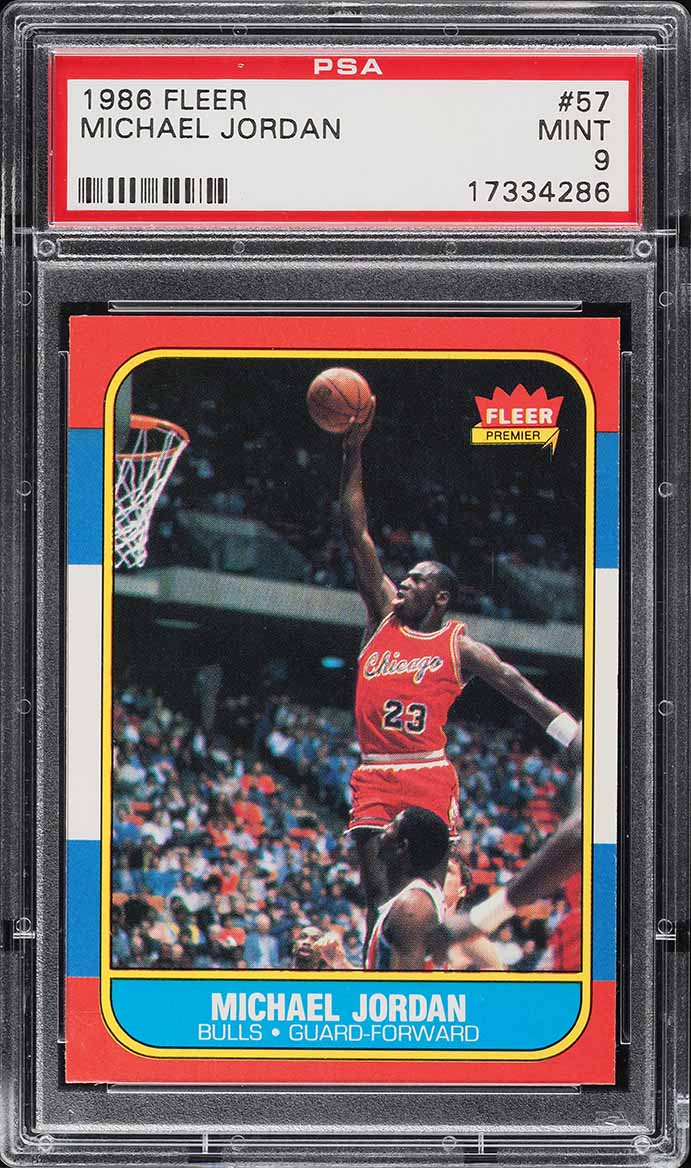 1986 Fleer Basketball Michael Jordan ROOKIE #57 PSA 9 MINT