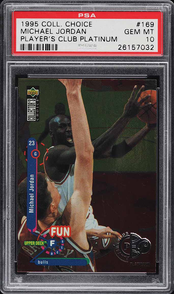 1995 Collector's Choice Players Club Platinum Michael Jordan #169 PSA 10