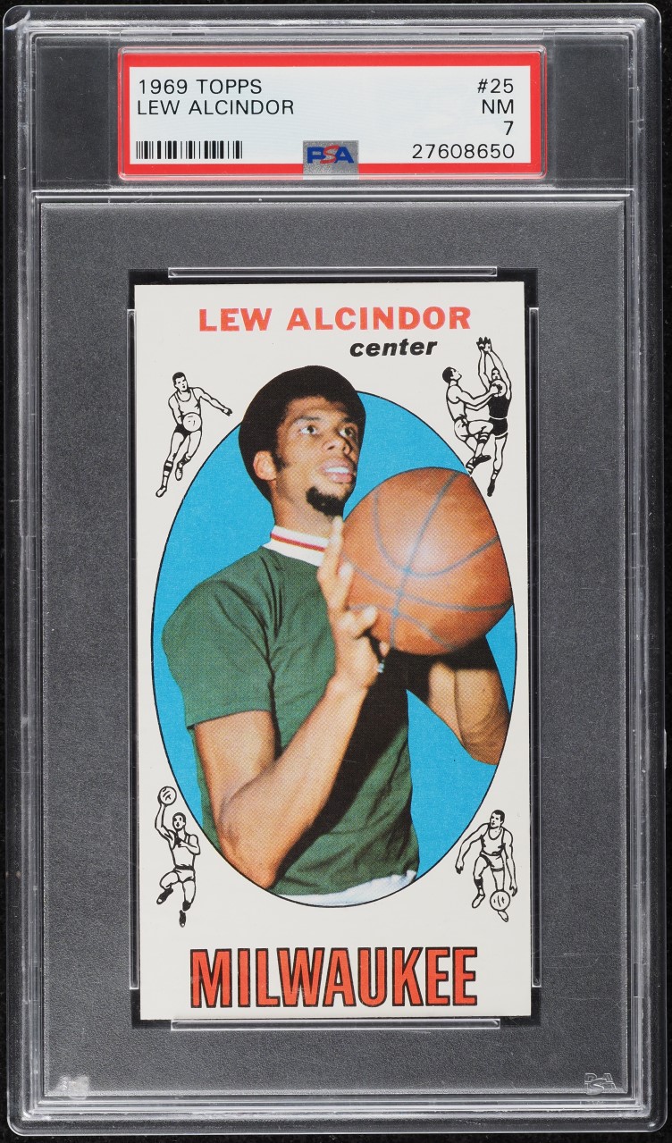 1969 Topps Basketball Lew Alcindor ROOKIE #25 PSA 7 NRMT (PWCC-S)