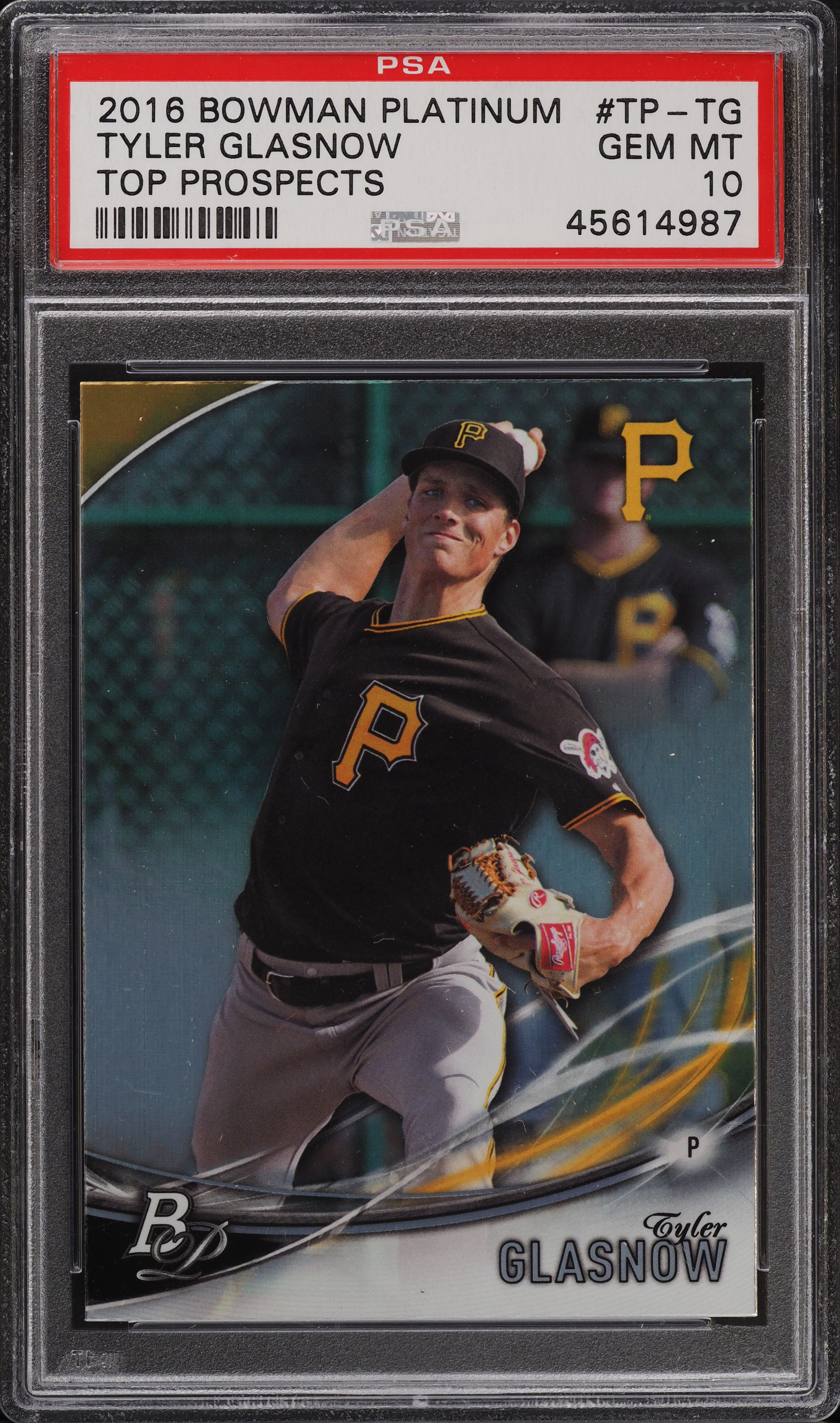 2016 Bowman Platinum Top Prospects Tyler Glasnow ROOKIE PSA 10 GEM 