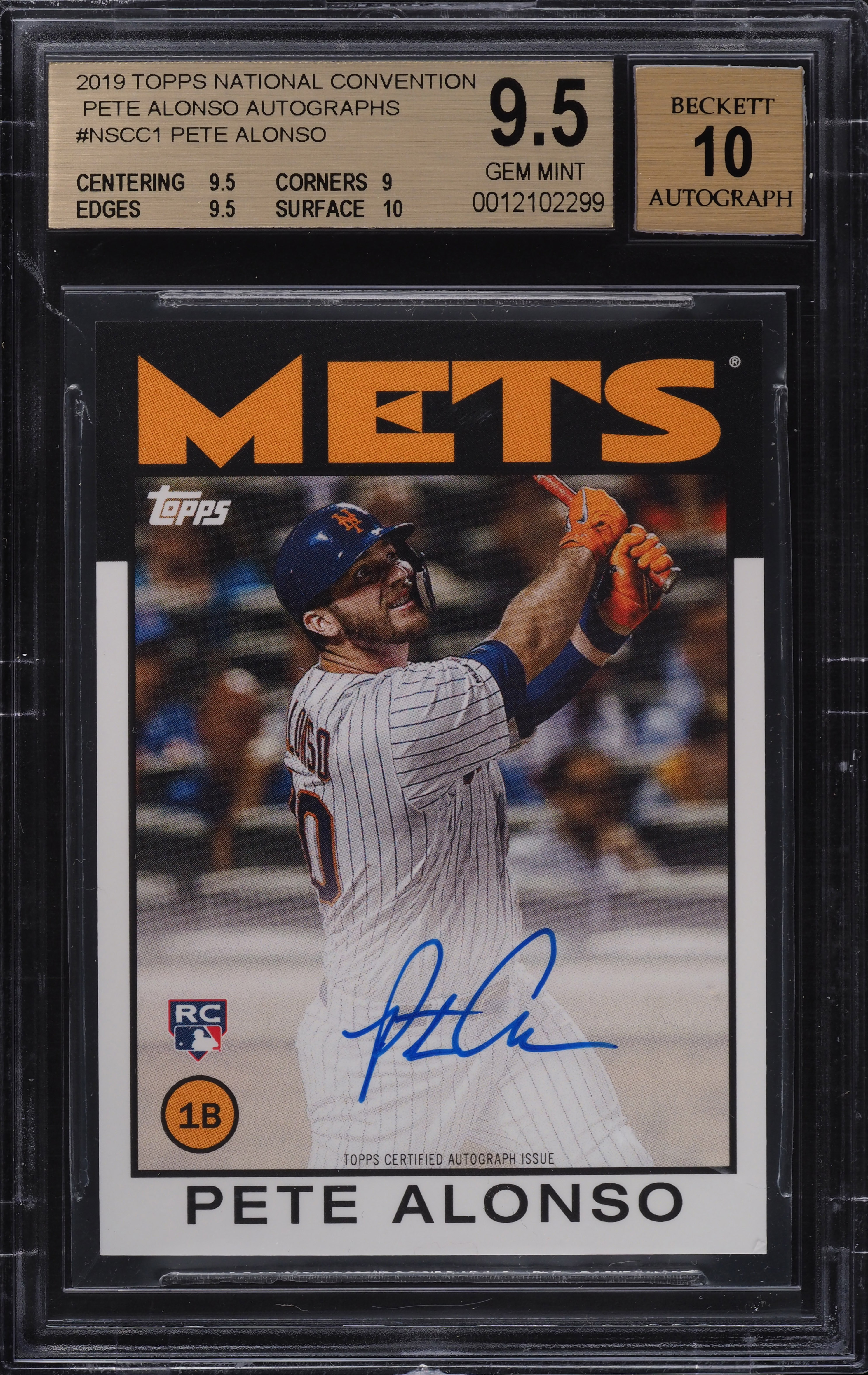 2019 Topps National Sports Collection Pete Alonso ROOKIE AUTO /50 