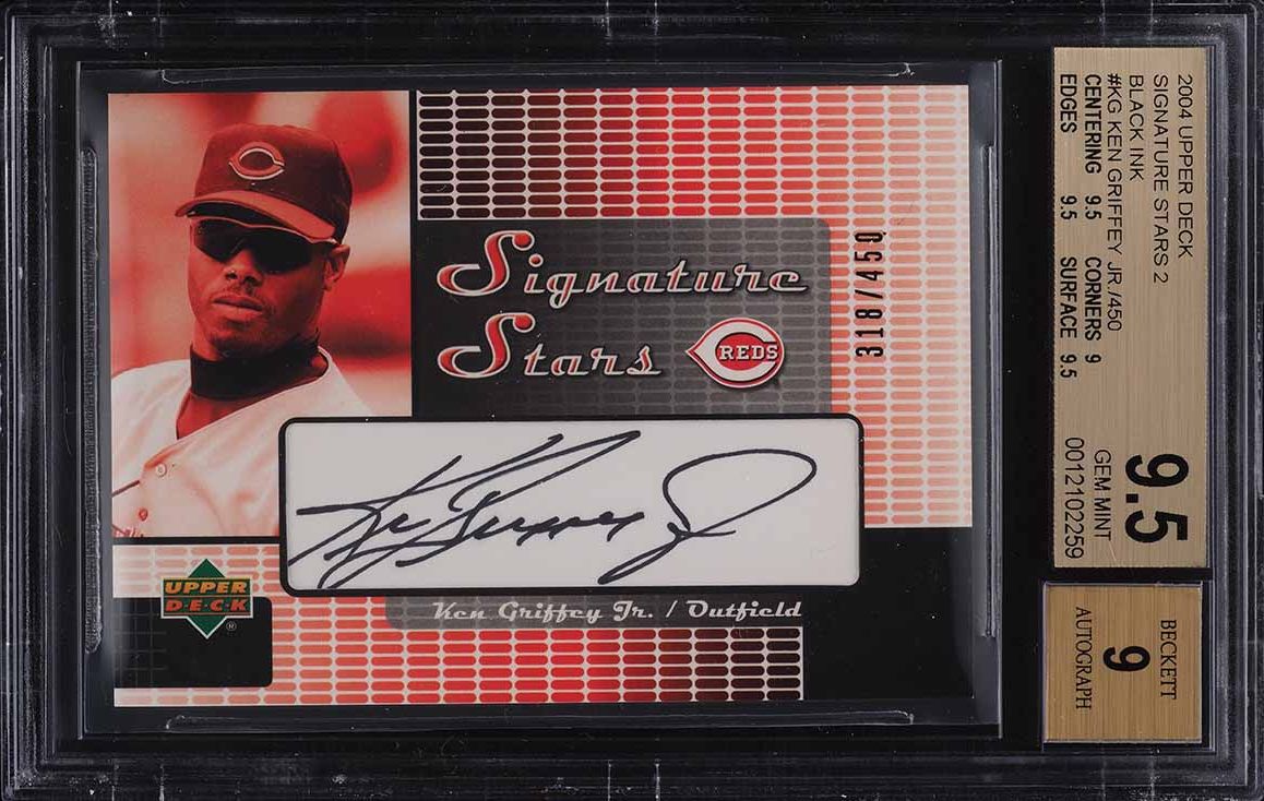2004 Upper Deck Signature Stars Ken Griffey Jr. AUTO /450 BGS 9.5