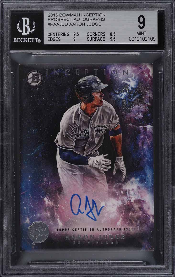 2016 Bowman Inception Origins Aaron Judge AUTO 25/25 #OA-AJ SGC 8