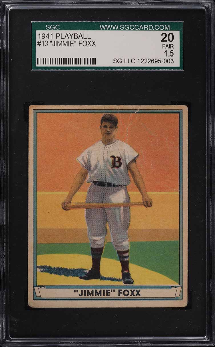 1941 Playball Jimmie Foxx #13 SGC 1.5 FR