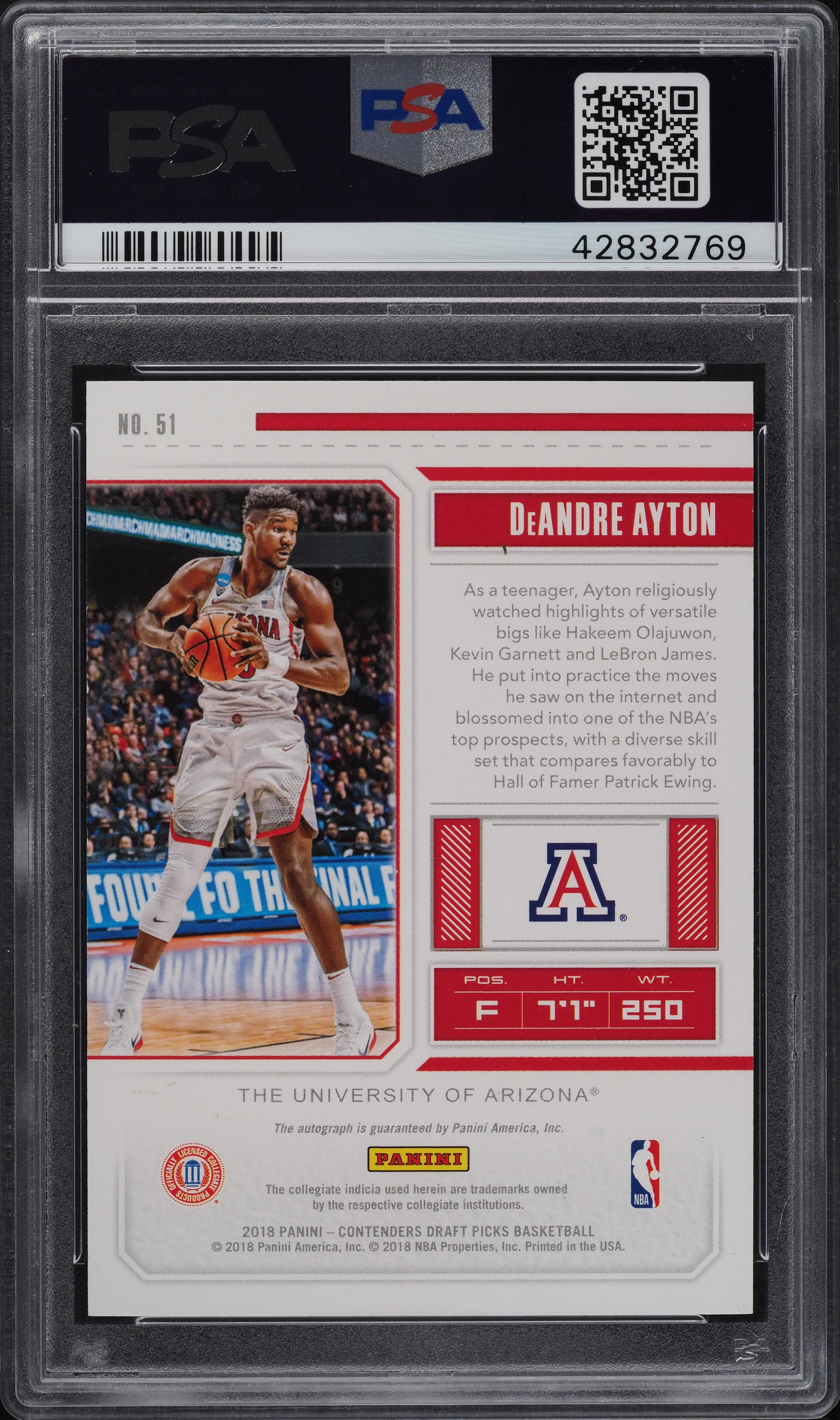 2018 Panini Contenders Draft Ticket Deandre Ayton ROOKIE AUTO /99