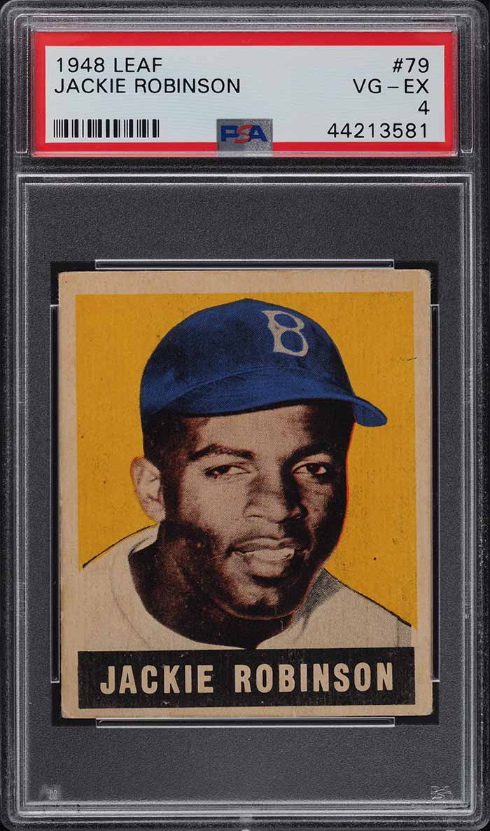 1948 Leaf Jackie Robinson ROOKIE RC #79 PSA 4 #VG-EX
