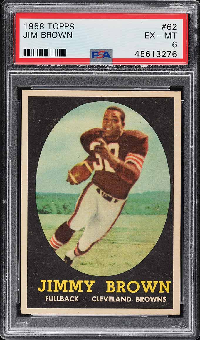 1958 Topps Football Jim Brown ROOKIE #62 PSA 6 EXMT