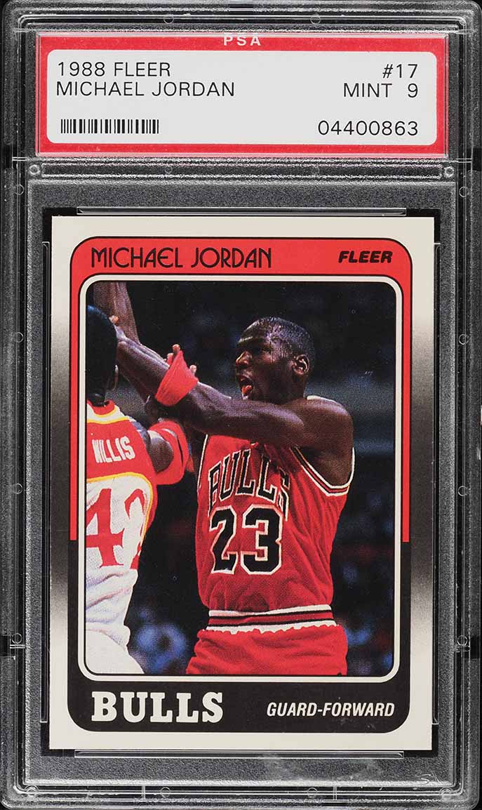 1988 Fleer Basketball Michael Jordan #17 PSA 9 MINT