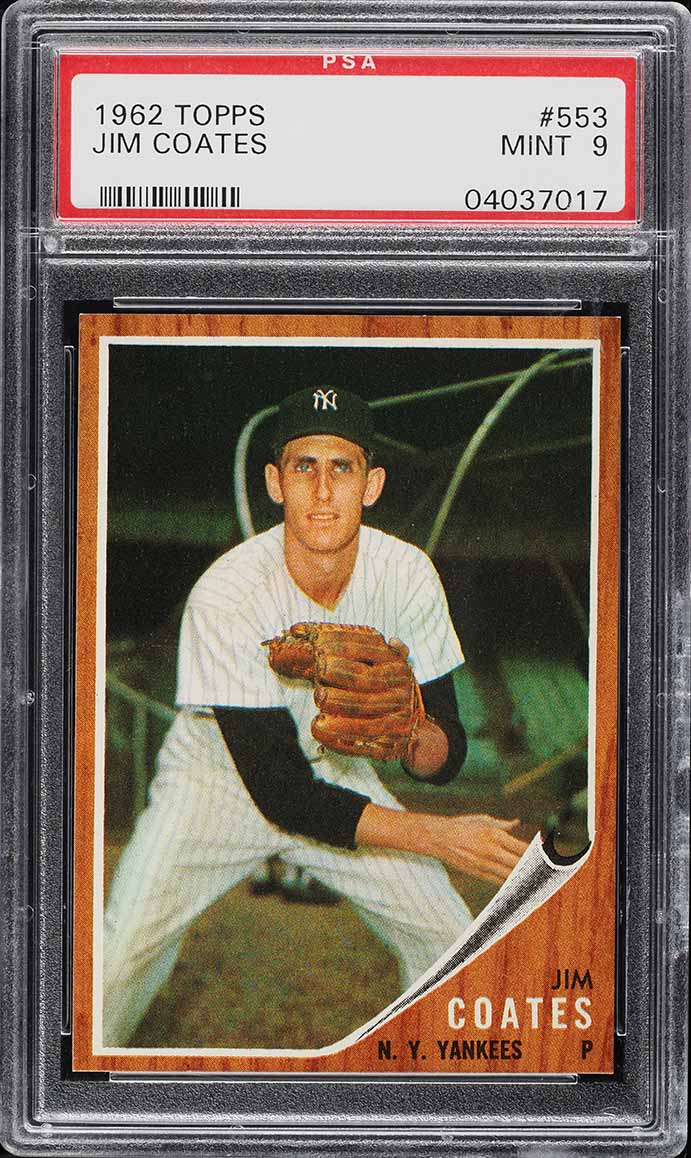 1962 Topps Jim Coates #553 PSA 9 MINT