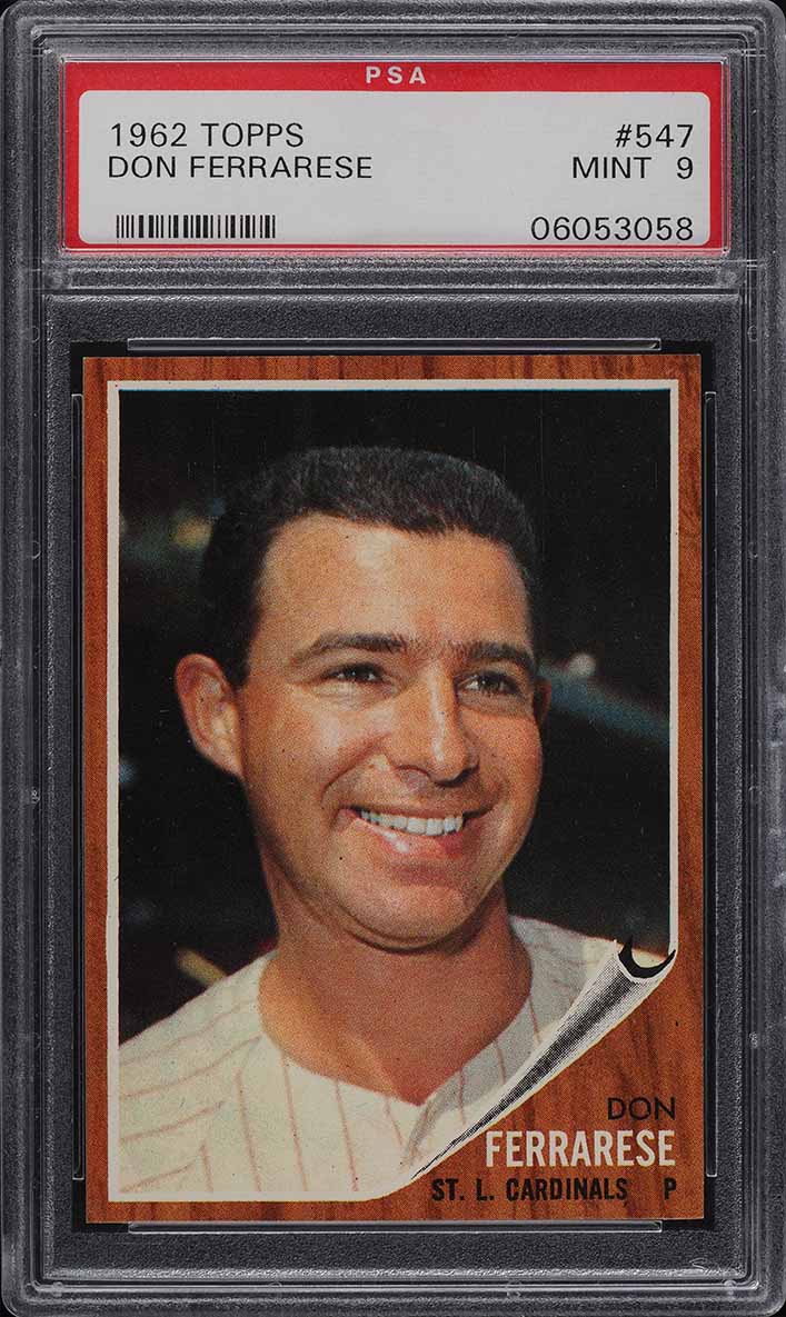 1962 Topps Don Ferrarese #547 PSA 9 MINT
