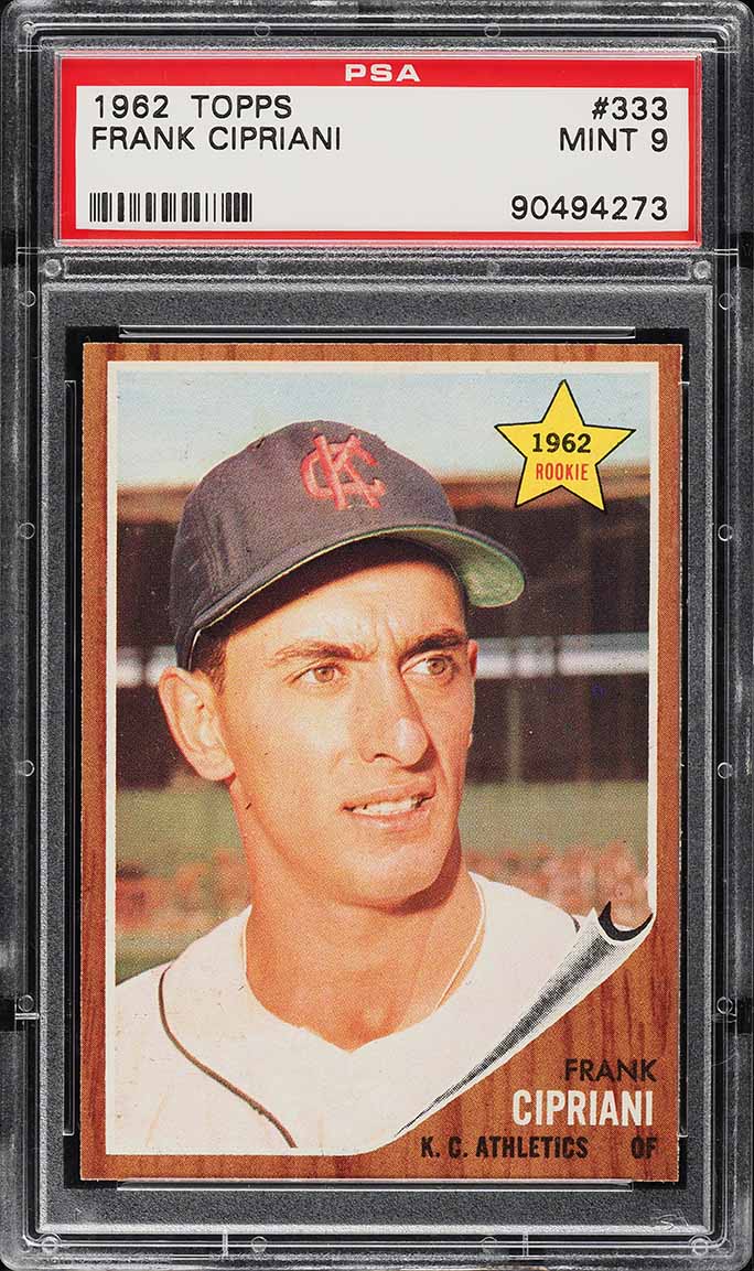 1962 Topps Frank Cipriani #333 PSA 9 MINT