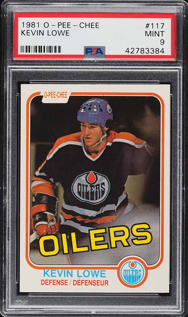 1981 O-Pee-Chee Hockey Kevin Lowe ROOKIE #117 PSA 9 MINT