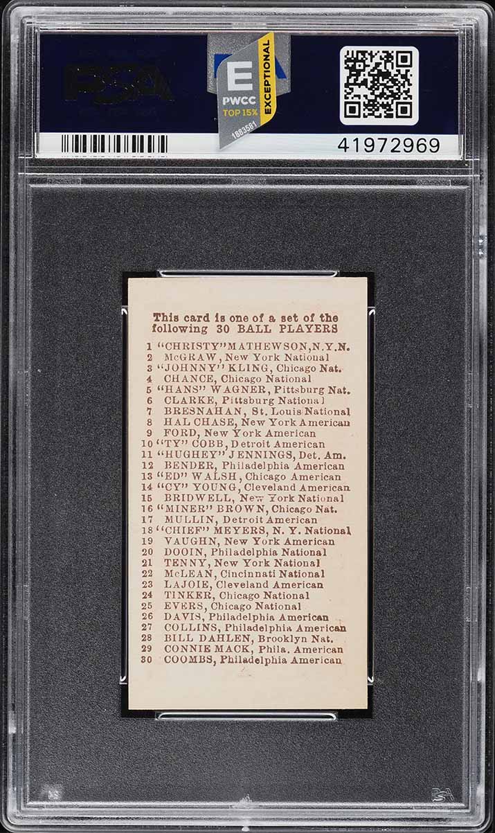 1910 E98 Set Of 30 Frank Chance RED PSA 8 NM-MT (PWCC-E)
