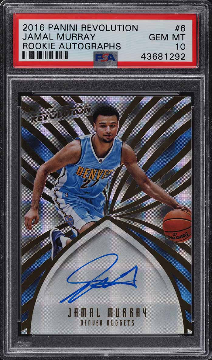 2016 Panini Revolution Jamal Murray ROOKIE RC AUTO #6 PSA 10 GEM