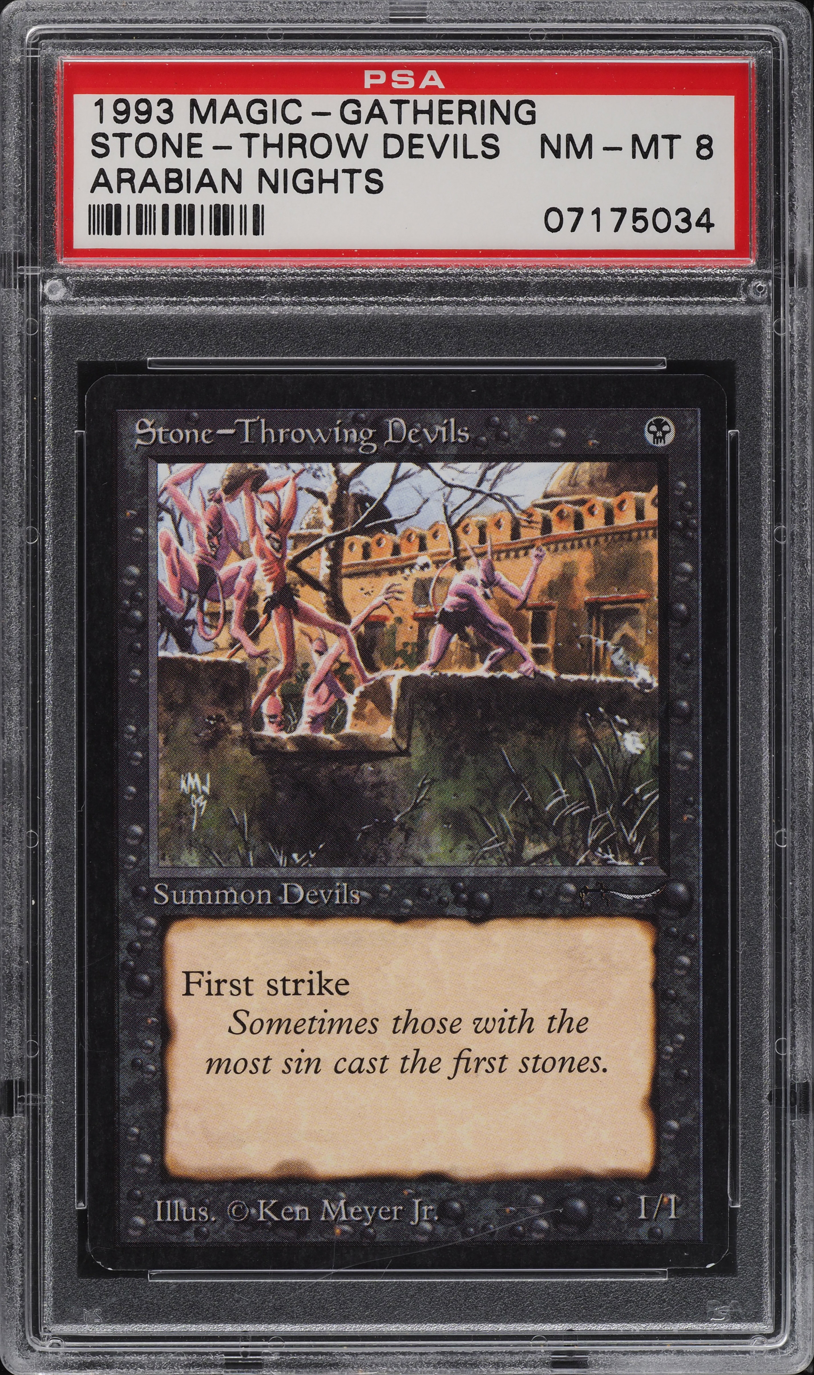 1993 Magic The Gathering MTG Arabian Nights Stone-Throw Devils PSA
