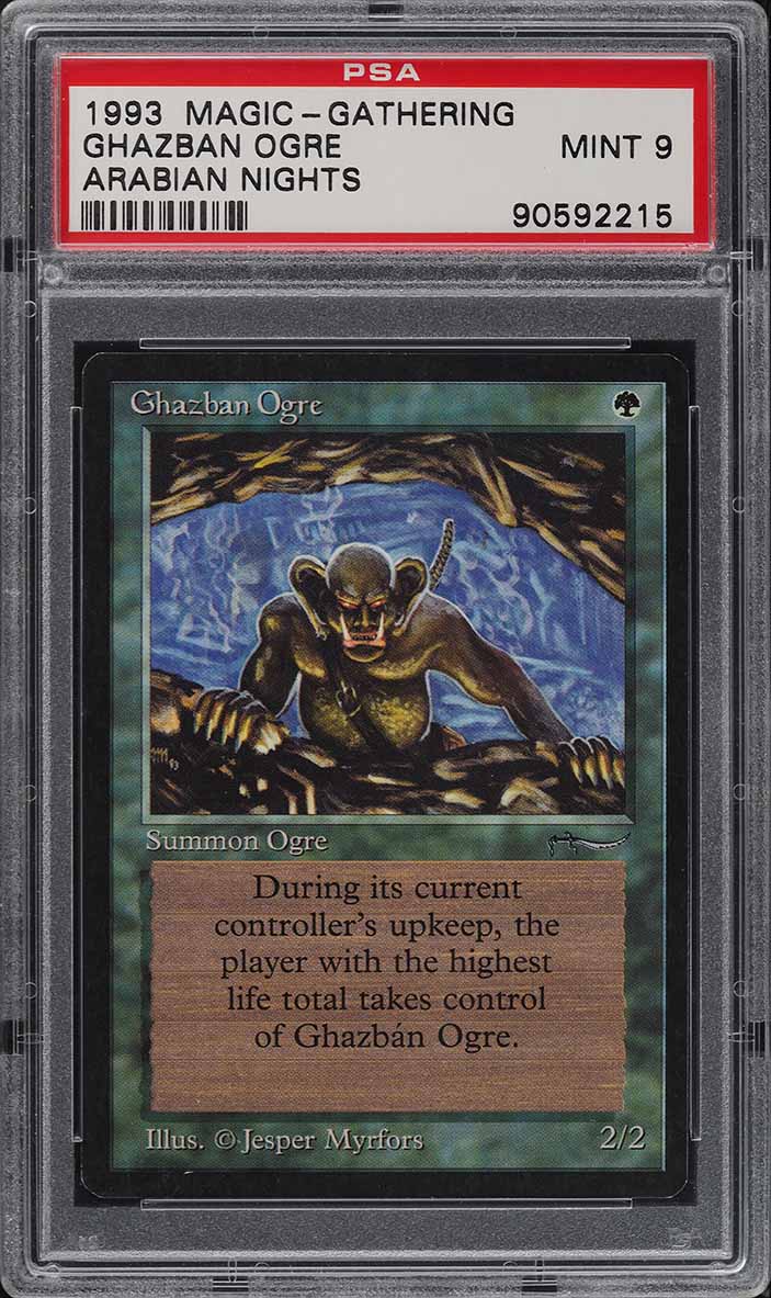 1993 Magic The Gathering MTG Arabian Nights Ghazban Ogre PSA 9 MINT