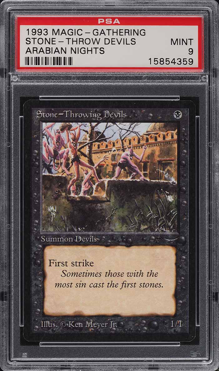 1993 Magic The Gathering MTG Arabian Nights Stone-Throw Devils PSA