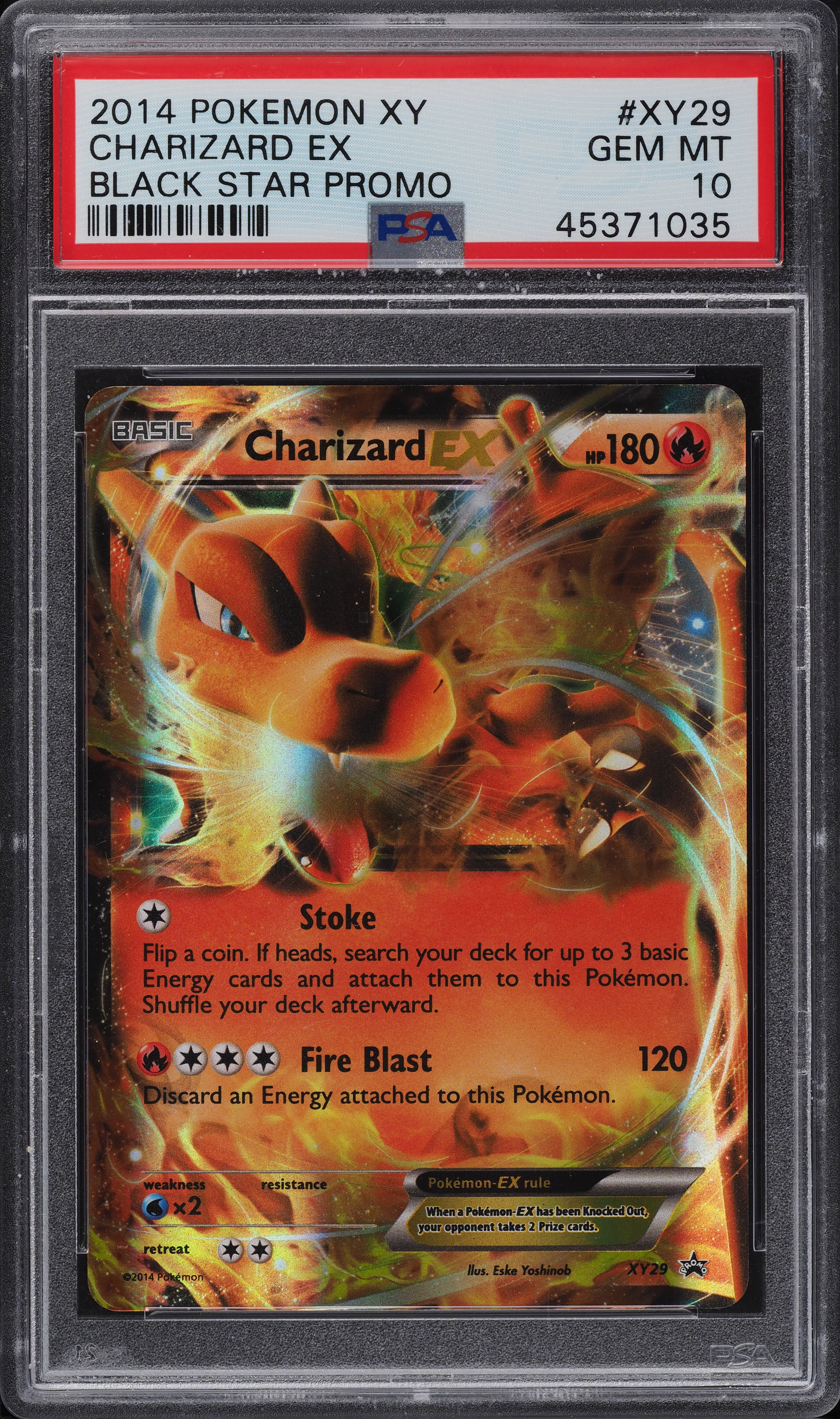 2014 Pokemon XY Black Star Promo EX Charizard #XY29 PSA 10 GEM